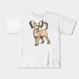 Dog - Russian Toy - Long Haired Fawn Kids T-Shirt